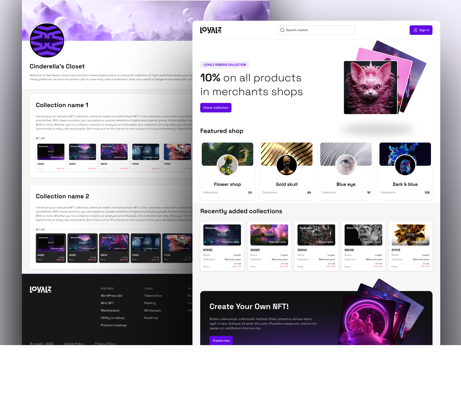 LoyalZ &ndash; a branded storefront with its collections, in the light marketplace theme