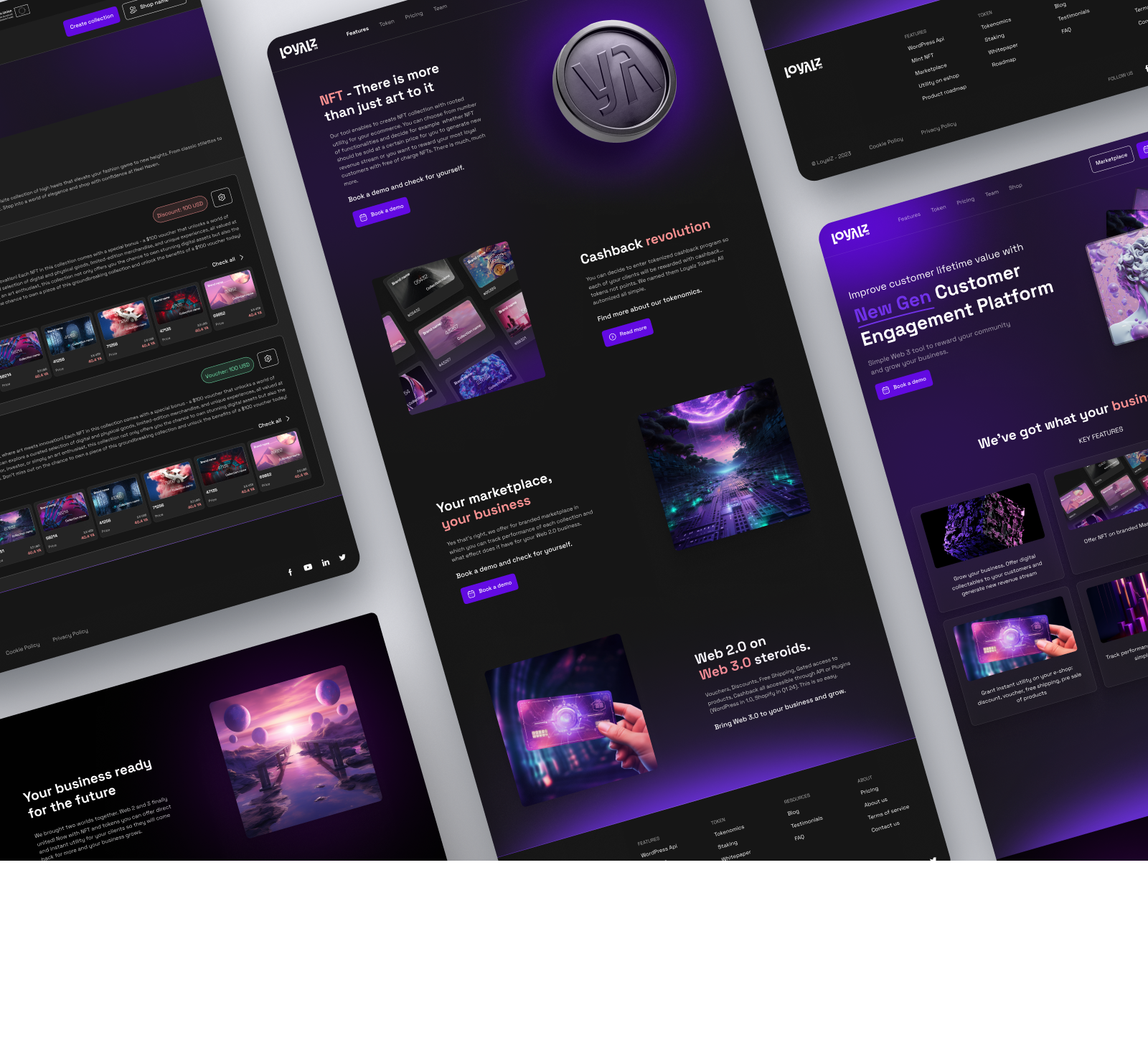 LoyalZ &ndash; the marketing site: cashback, branded marketplace and Web2-to-Web3 sections