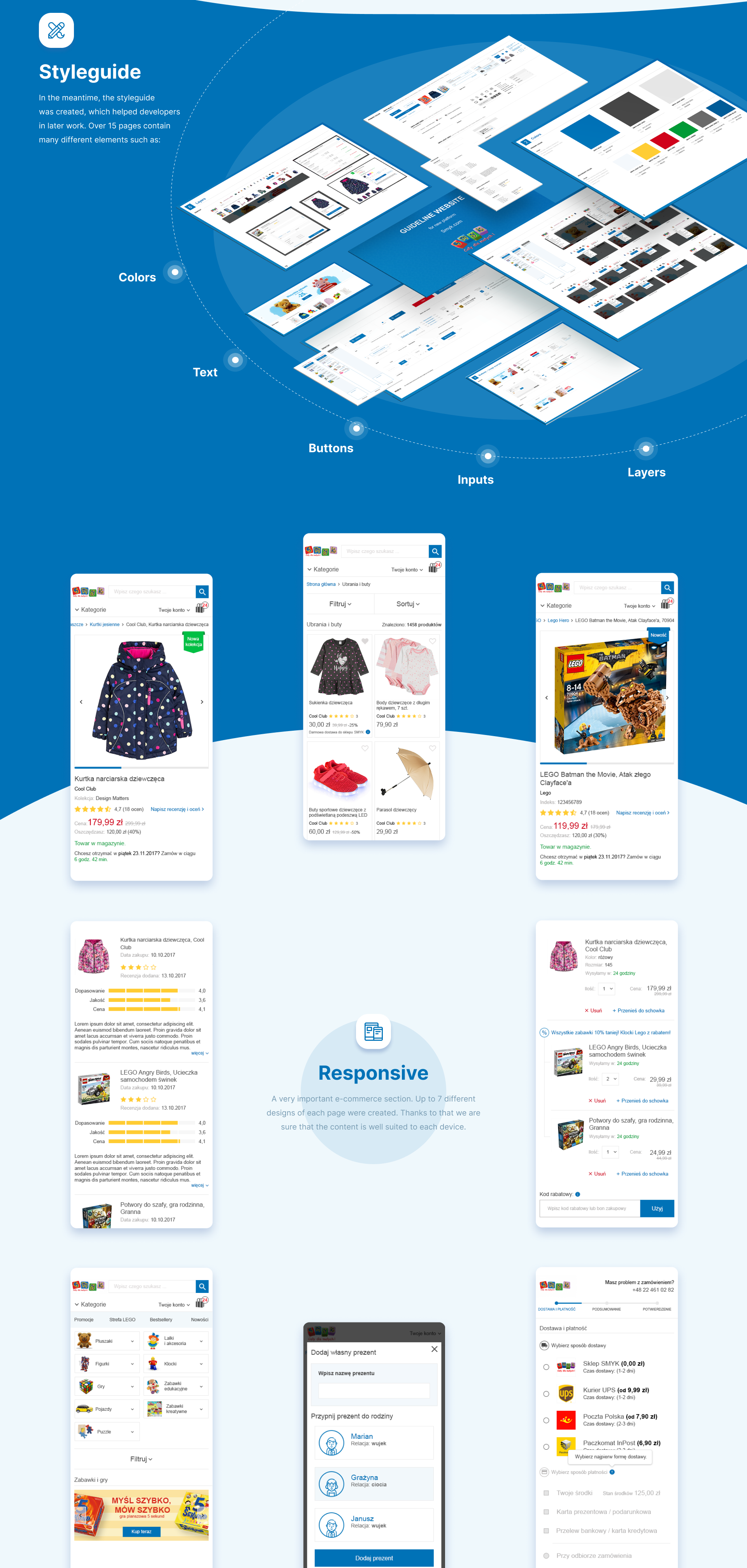 Smyk &ndash; the styleguide and the responsive mobile screens